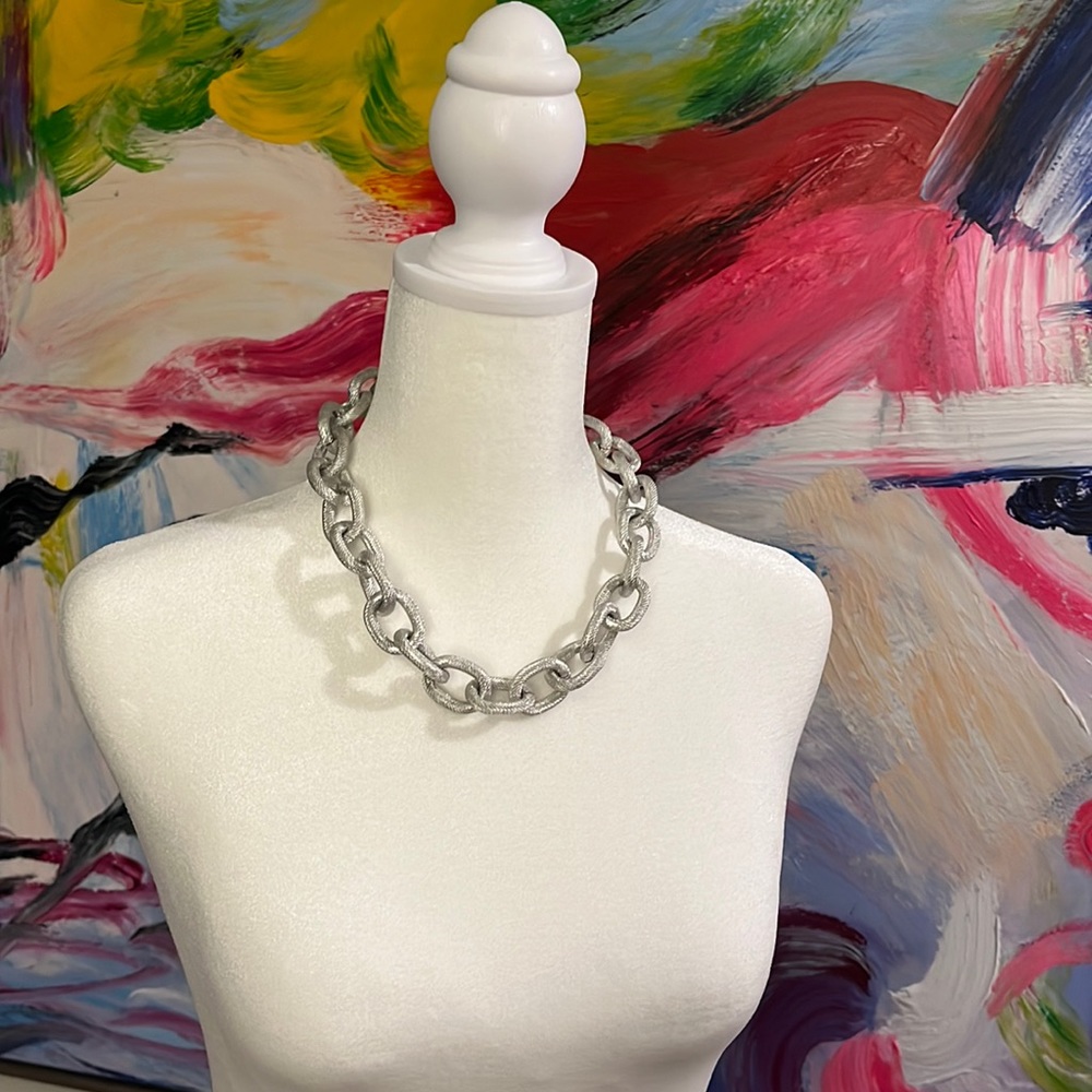 Silver chain necklace. Never worn.